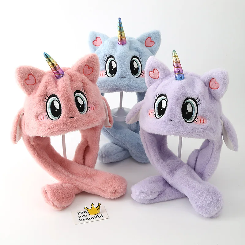 

Miniso My Little Pony Plush Cap Fall and Winter Padded Children's Warm Ear Protection Hat for Girl New Years Kid Gifts 3-12 Year