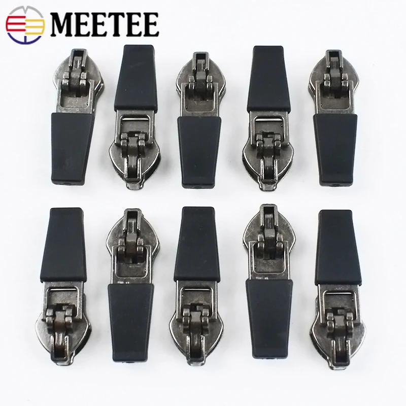 

5-20Pcs 3# 5# Nylon Reverse Zipper Puller Slider for Zippers Waterproof Invisible Zip Coat Tent Clothes Zips Repair Accessories