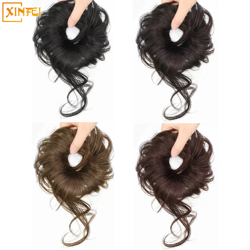 High-temperature Hair Synthetic Wig Chignon Women\'s Dragon Beard Ball Head Natural Fluffy Vitality Age-reducing Hairstyle