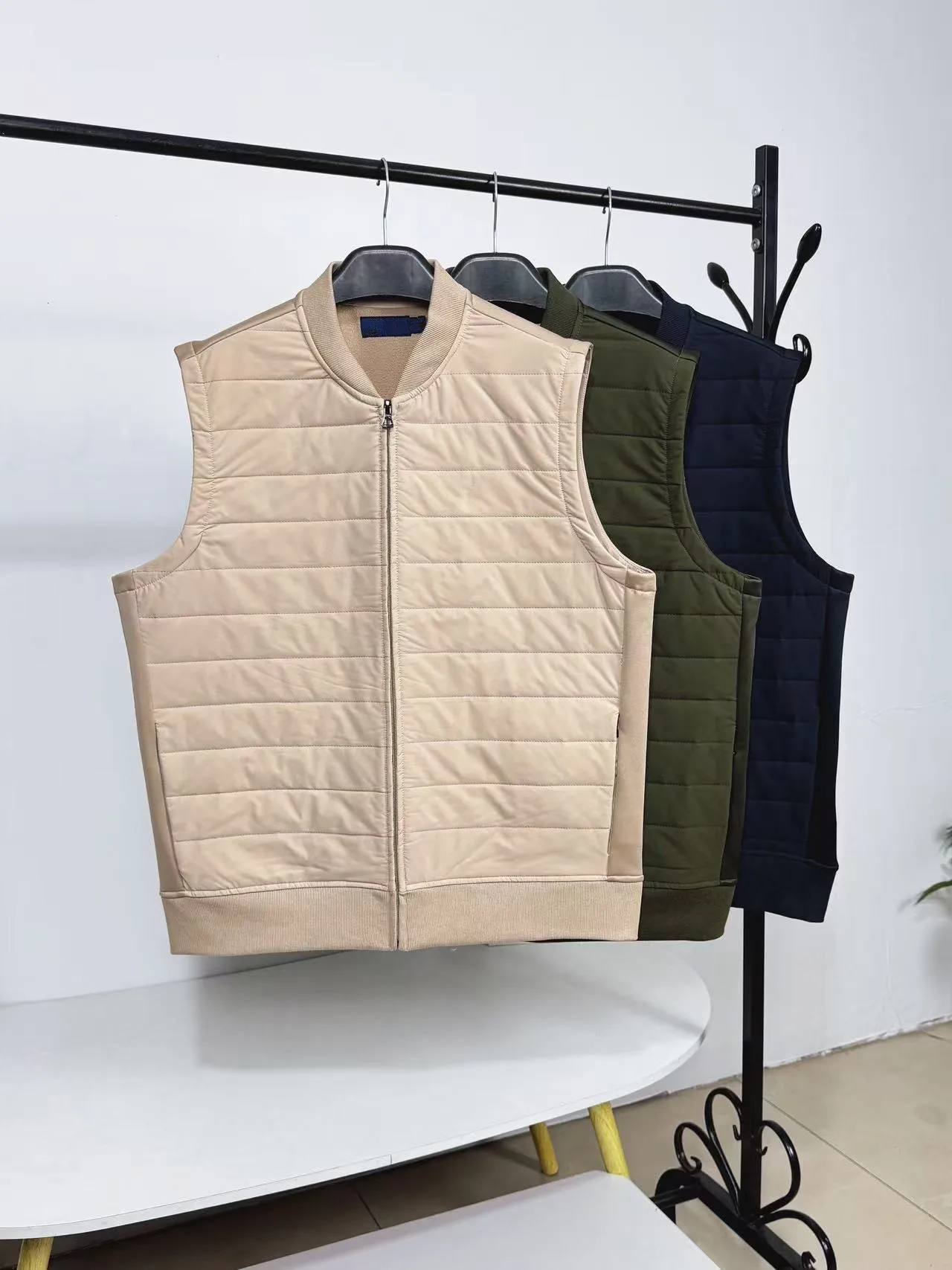 

Lightweight Thin Cotton Vest American Simple Sewing Design Baseball Collar Anti-Cold Jaet Faionable Urban Sle for Youth