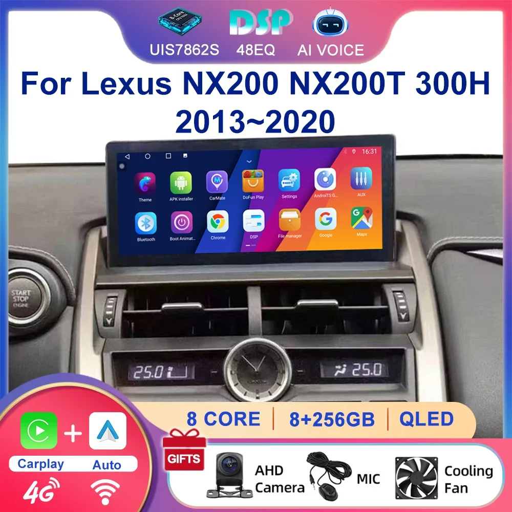 8 Core WiFi 4G BT DSP Car Navigation Stereo Screen Multimedia Player Android Autoradio For Lexus NX NX200 NX200T 300h 2017-2021