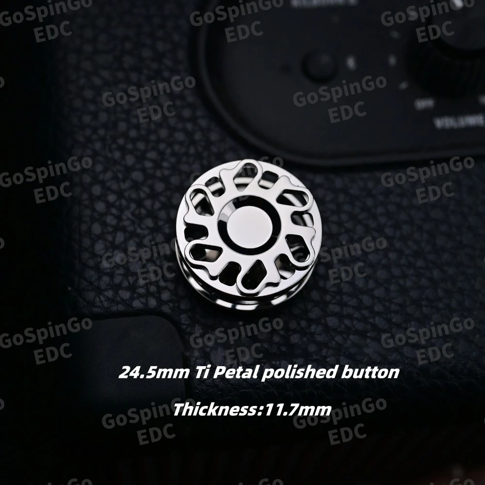 Kinetics Asia Pacifi EDC 24.5mm Titanium Pistil Gyro Lock Button Fidget Toys For Adults