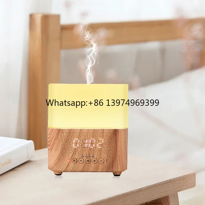 Alarm Clock Desktop Air Humidifier Aromatherapy Diffuser with Bluetooth Speaker and Timer Multifunctional Humidifier factory