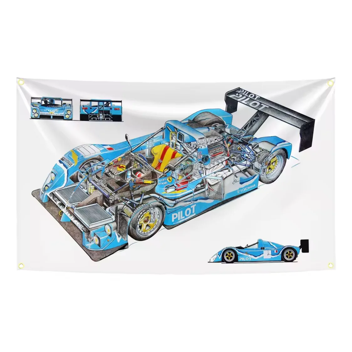 90x150cm Cool Classic Racing C - Car Accessories Banner recension och pris