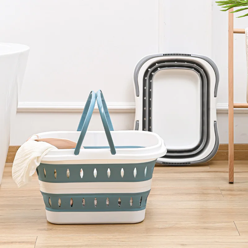 Foldable Dirty Laundry Basket Wall Mounted Clothes Storage Basket Bathroom Laundry Hamper Medium & Small Size
