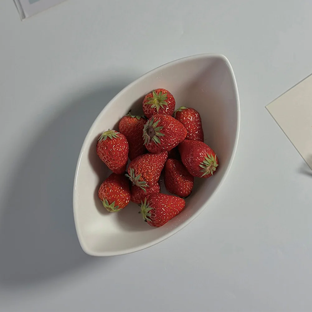 

Creative Ingot Shaped Ceramic Fruit Bowl Multi-Functional Dessert Salad Snack Container Food Serving Bowl for Home Restaurant