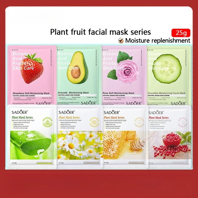 Planta Máscara Facial Série Hidratante Máscara Facial Cuidados com a Pele Ferramentas Faciais Beleza Saúde Cuidados com a Pele Ferramentas de Beleza Массажub Для Лица