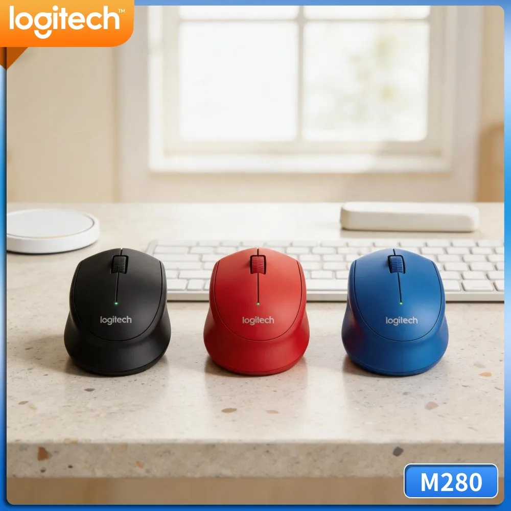 Home Desktop Wireless Mouse M280 Ergonomic Shell Smooth Cursor Movement Usb Dongle For Laptop Office Daily Work Tasks