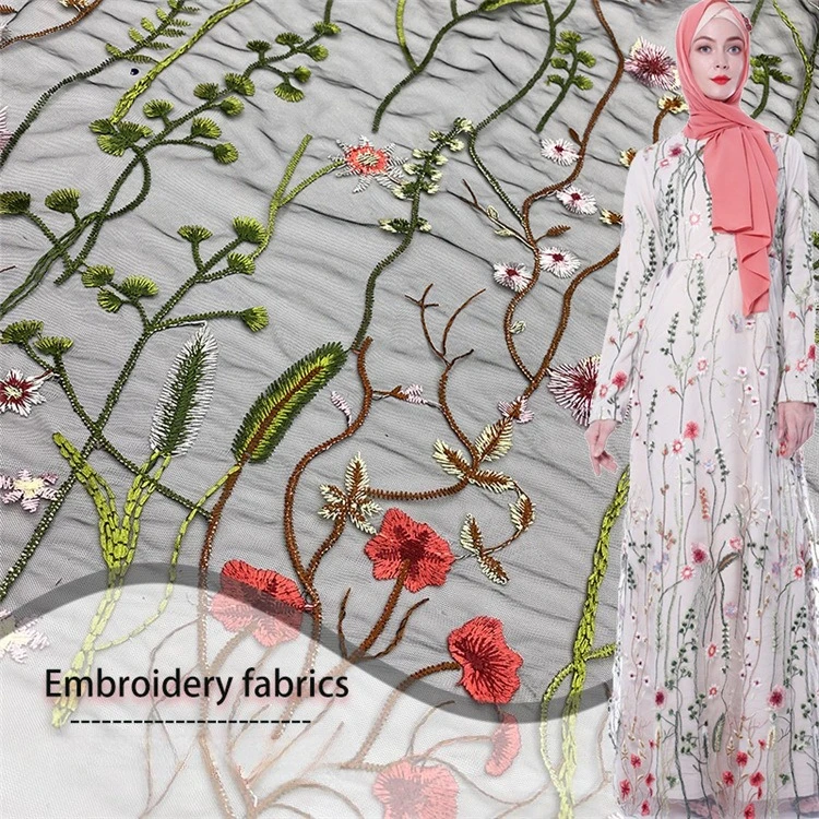 Французская вышивка, ткань с аквалангом, вышивка, платье, модное женское платье, кружевная ткань с вышивкой