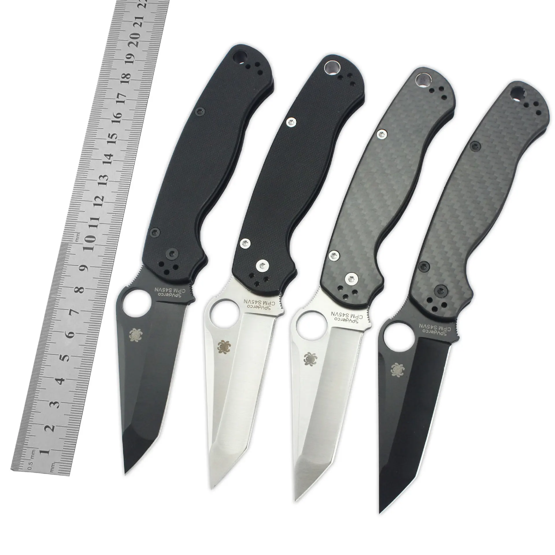 

Folding knife outdoor carbon fiber handle C81 square head folding knife