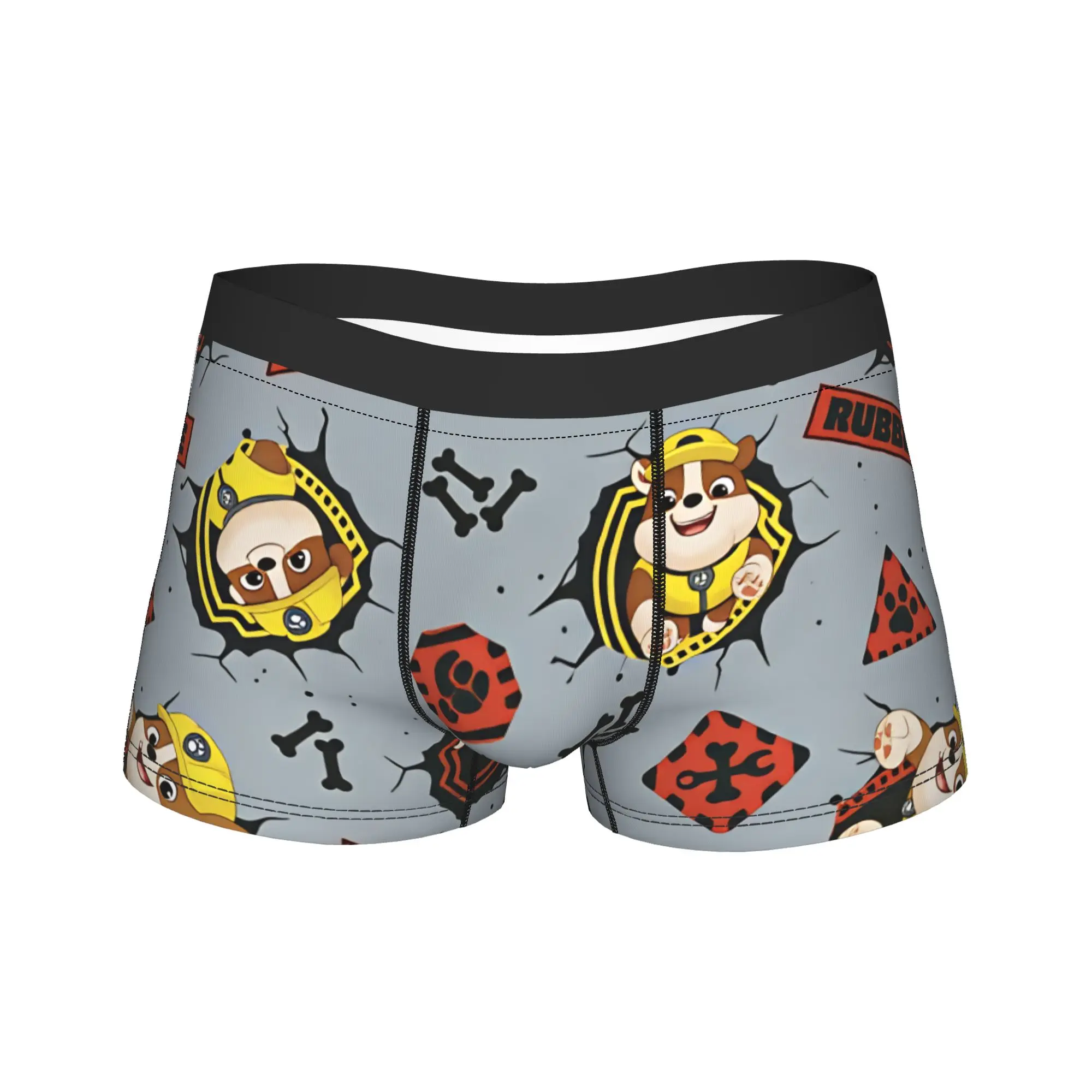 Paw Dogs Rubble Single Character Trunk  Pouch Underwear High Quality Pattern Shorts Briefs Elastic Men's Panties Large Size