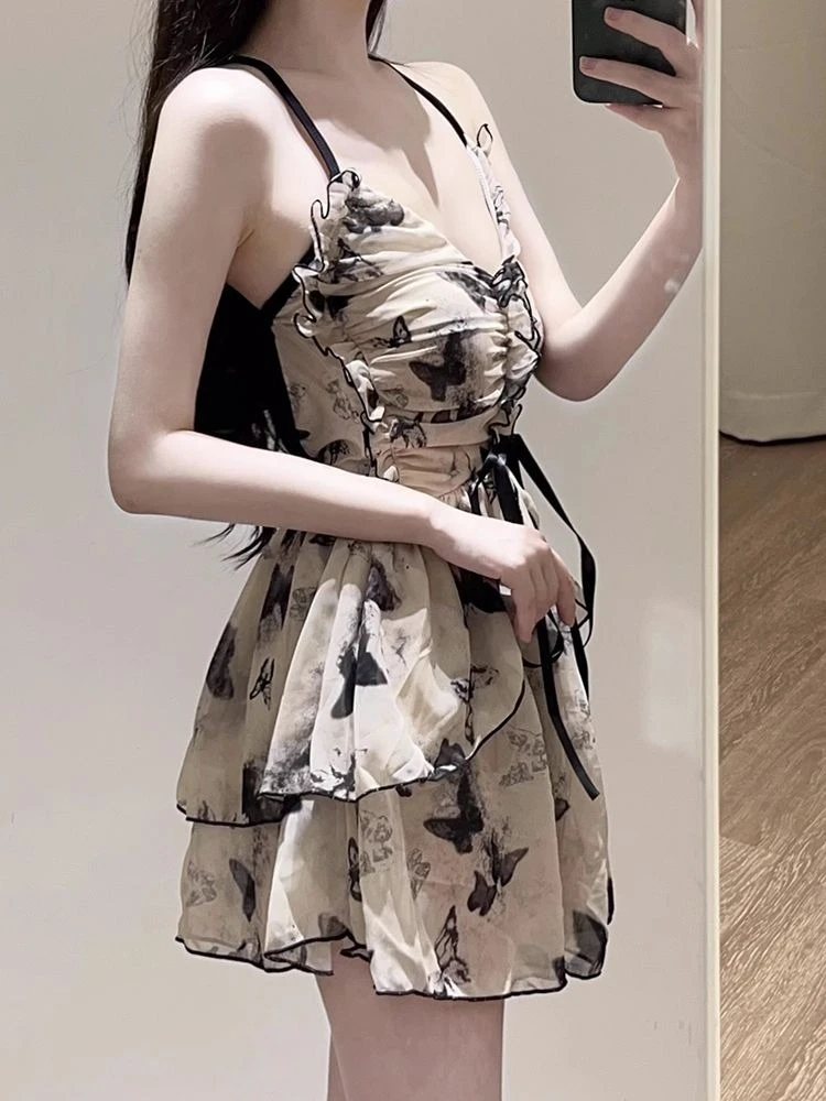 

Women 2026 Retro One Piece Swimsuit Modest Tummy Control Swimdress Vintage Floral Bathing Suit for Beach Vacation Spa