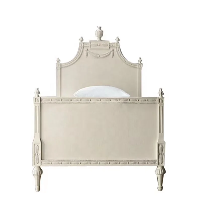 

*For American Style Country Solid Wood Carved Vintage Double Bedroom Furniture