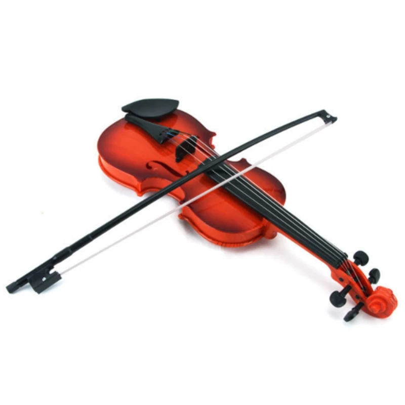 Mini ajustável violino corda brinquedos para crianças, instrumento musical, desenvolver presente musical, cor aleatória