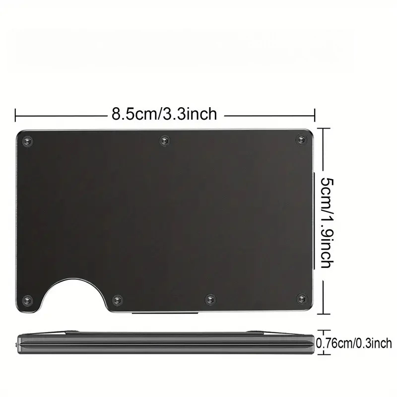 Slim Pop-Up RFID Card Holder - Aluminum Wallet for Men, Elastic Back Pouch ID/Credit Case, Unisex Travel Purse with Protection