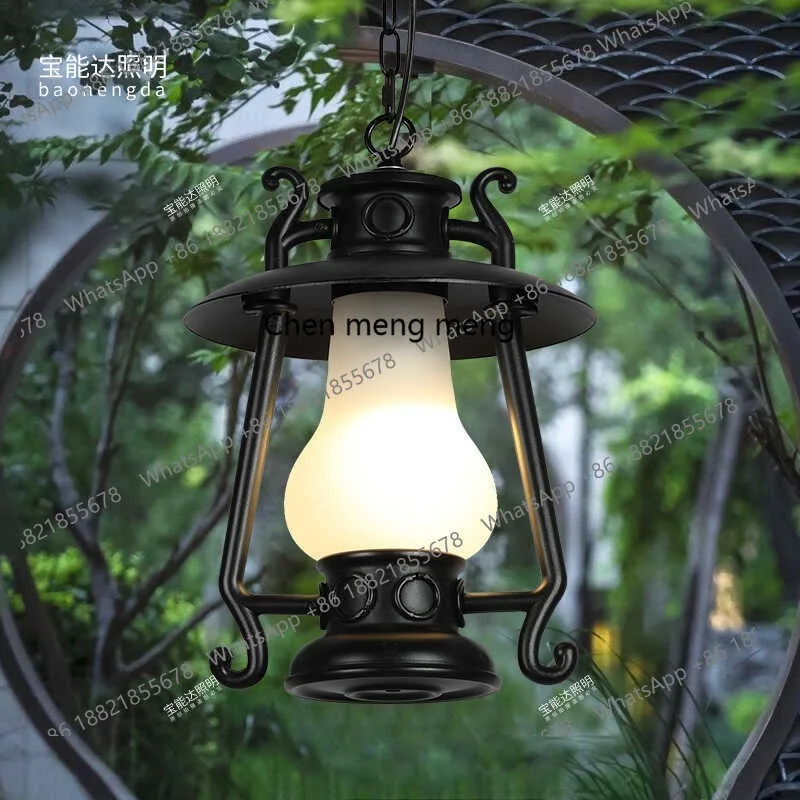 

Outdoor gazebo chandelier American corridor outdoor garden gate balcony pavilion eaves waterproof sun room courtyard light