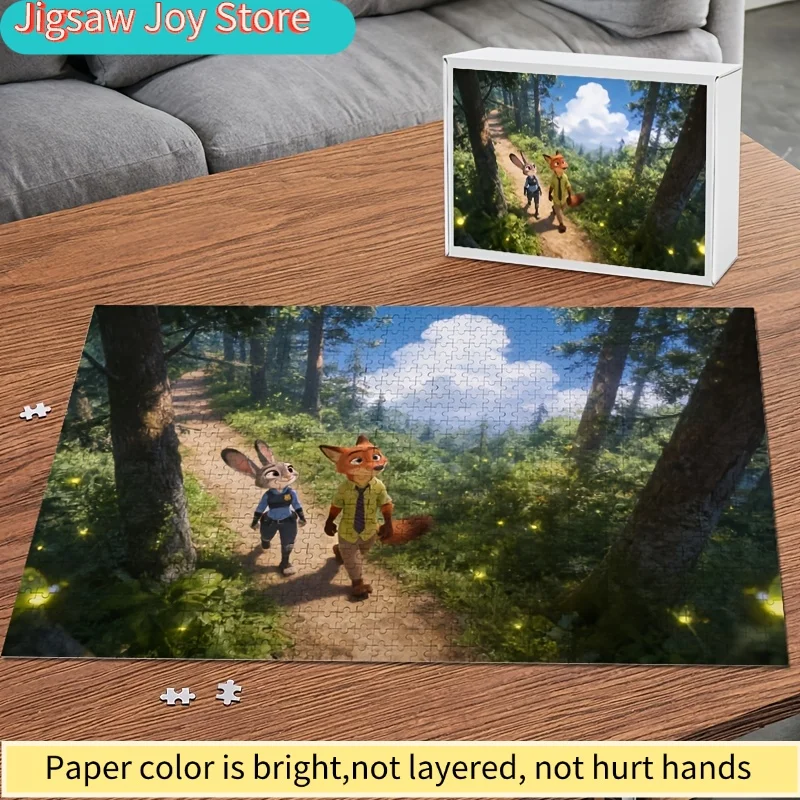 1000 stuks Disney Zootopia Judy Hopps en Nick Wild posterpuzzel |   Familie-entertainment, woondecoratie, verjaardagspuzzel, hersenpuzzel