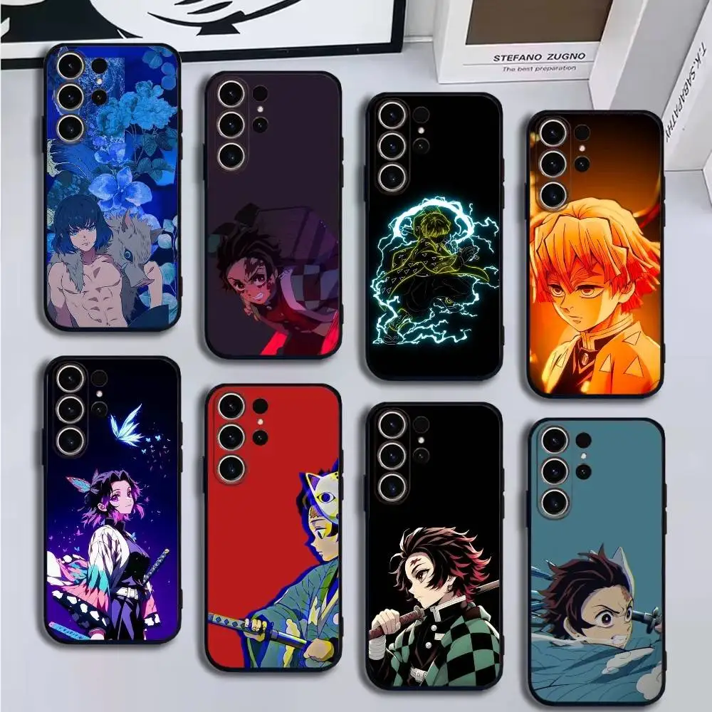 

Babaite Demon Slayer Glow Art Phone Case For SamsungS25,24,21,22,23,30,Ultra,20,Plus,Fe,Lite,Note,10,9,Soft Black Cover