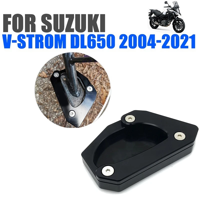 NEW-Motorcycle Kickstand Foot Side Stand Extension Pad Support Plate For Suzuki V-Strom 650 DL650 2004-2020