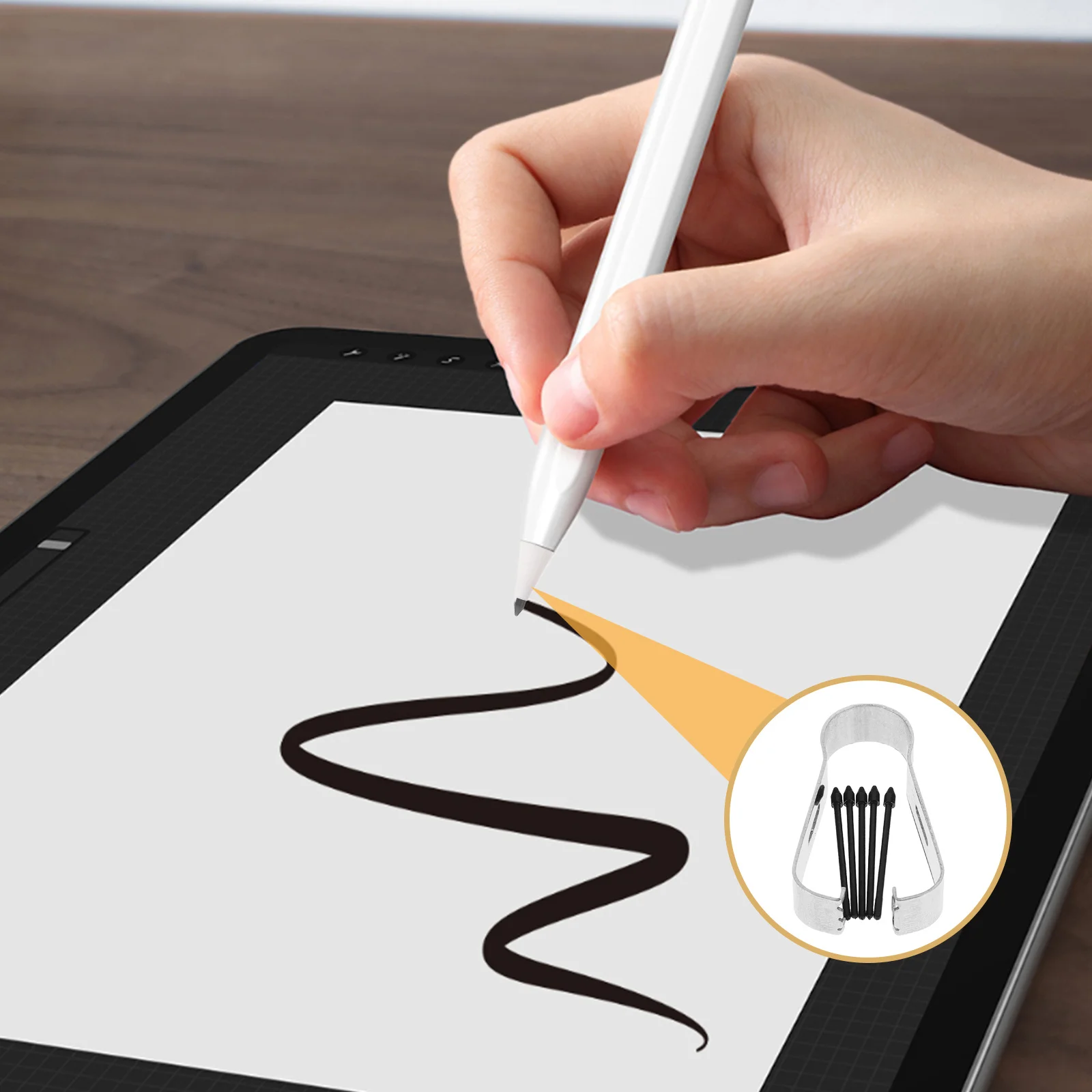 1Set Replaceable Stylus Tips ABS Material Durable for S7 Writing No Marks Screen Protection