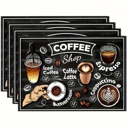 Coffee Mats,Non-Slip Rubber Backing,Super Absorbent Kitchen Countertop Dish Mat for Coffee Machine,Dinnerware,Stylish Print Pad