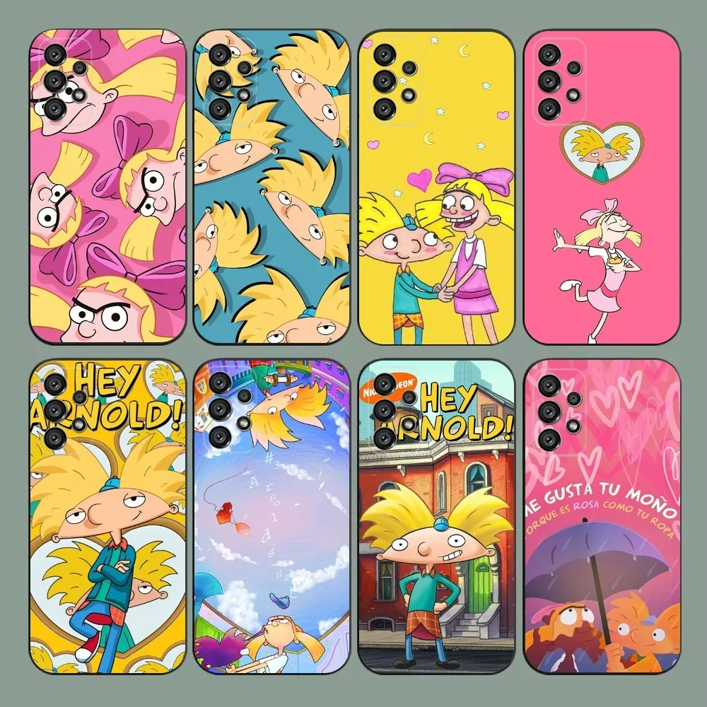 

H-Hey A-ArnoldS H-HelgaS Phone Case For Samsung Galaxy A20,A21s,A22,A31,A32,A52,A53,A72,73,A80,A91 Soft Black Cover