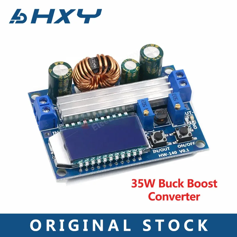 35W DC 5.5-30V to 0.5-30V Digital LCD Display Automatic Step up down Buck Boost Converter Power Supply Module Adjustable Board