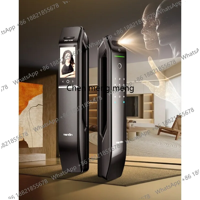 Palm vein recognition smart lock Visual intercom monitoring Fingerprint password lock