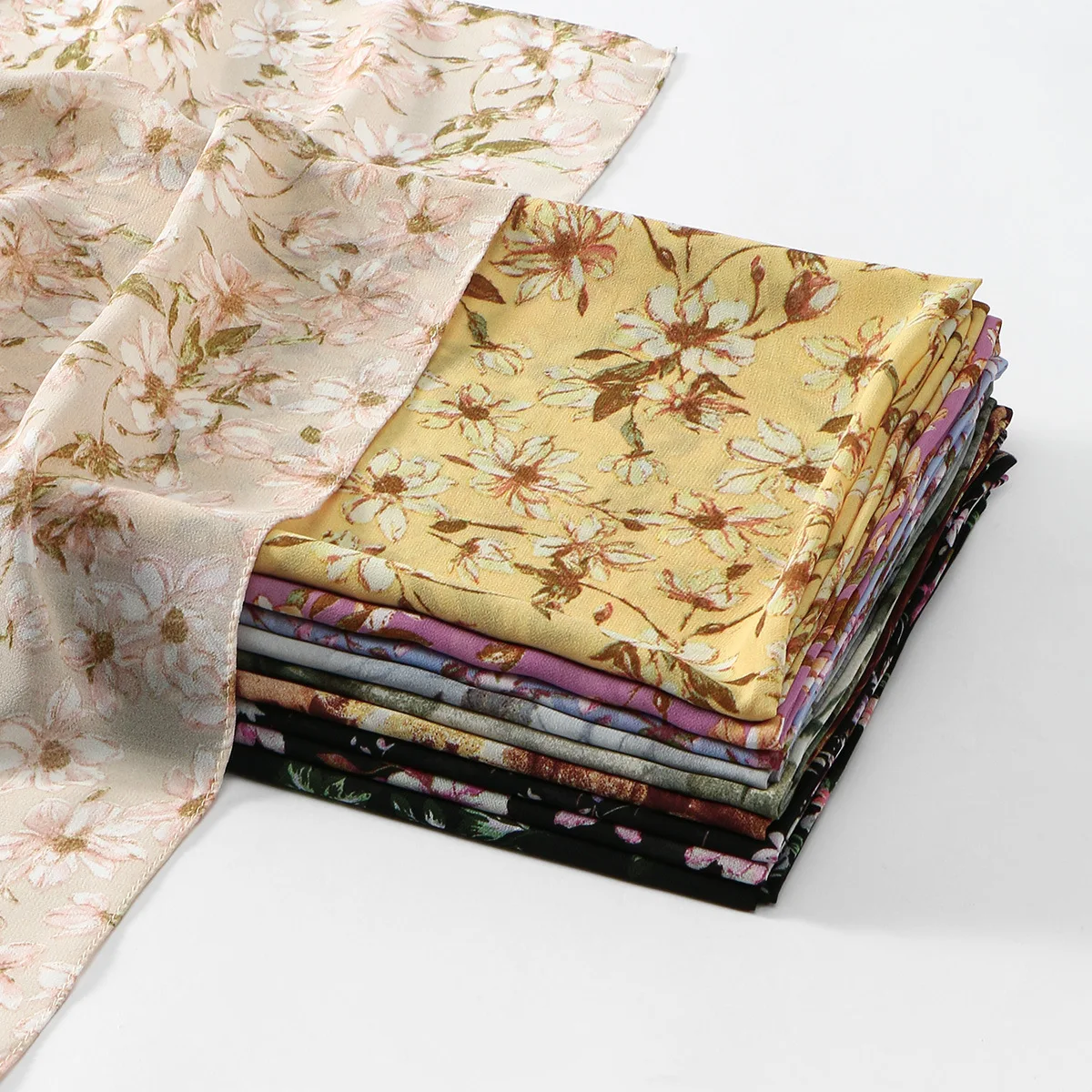 

180*70cm Scarf Chiffon Hijab Floral Printing Sun Protection Shawl Print Muslim Fashion Muslim Woman Turban Hijabs Bandana