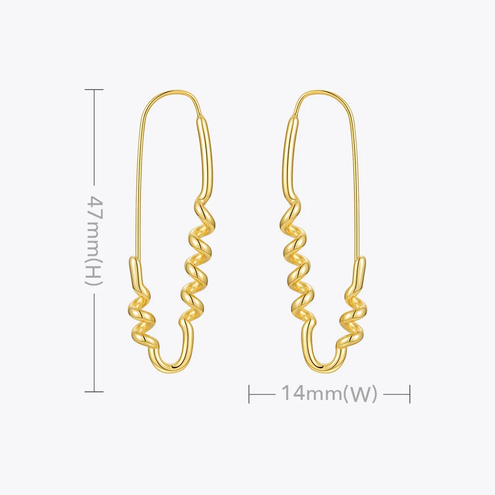 ENFASHION Vintage Spiral Curve Dangle Earrings For Women Gold Color Big Earings 2021 Fashion Jewelry Friends Gift Kolczyki E1223