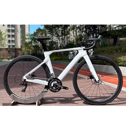 Cheap R10 700C Carbon Road Bicycle SENSAH 24S full hydraulic Disc Brake Aero Racing Bike with Carbon Wheels For Men and Women