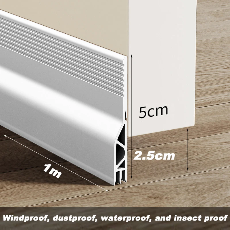 1 متر الباب السفلي ختم الشريط ذاتية اللصق الأبواب والنوافذ عزل الصوت يندبروف الوقاية من الحشرات شريط عزل مسامي #1