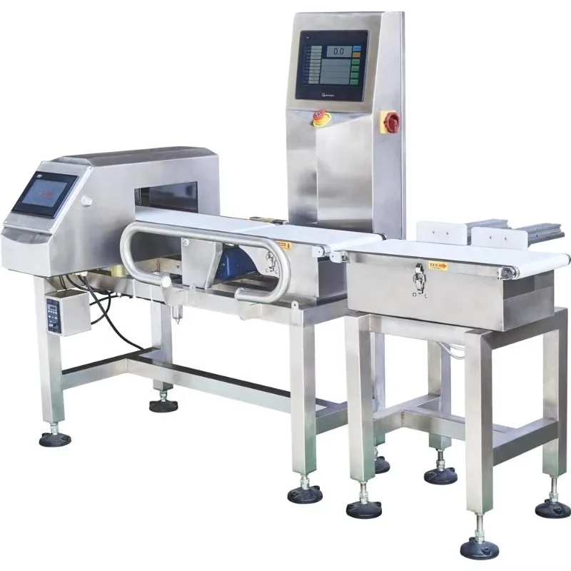 JINGLIANG JLCW-1KG Food Metal Detector Automatic Weighing Machine Checkweigher Conveyor Belt Scale 304 Stainless Steel 0.3g