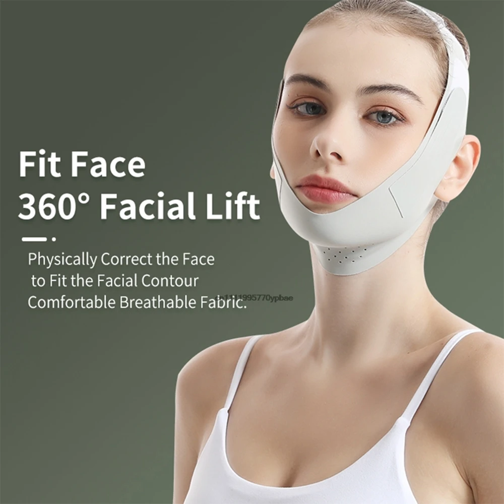 Overnight Face Lift Band with Graphene Fiber - Double Chin Reducer & Jawline Definer, Washable Reusable Beauty Strap