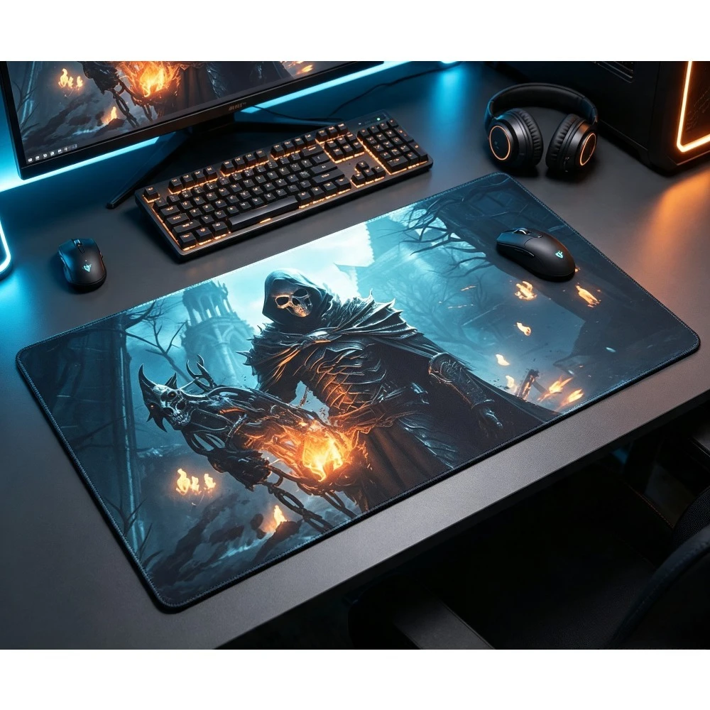 Mythology Sky God Pattern Play Mat Durable Office Deskpad Parties Gathering Card Game Mat Non-slip Keyboard PC Game Mouse Pad