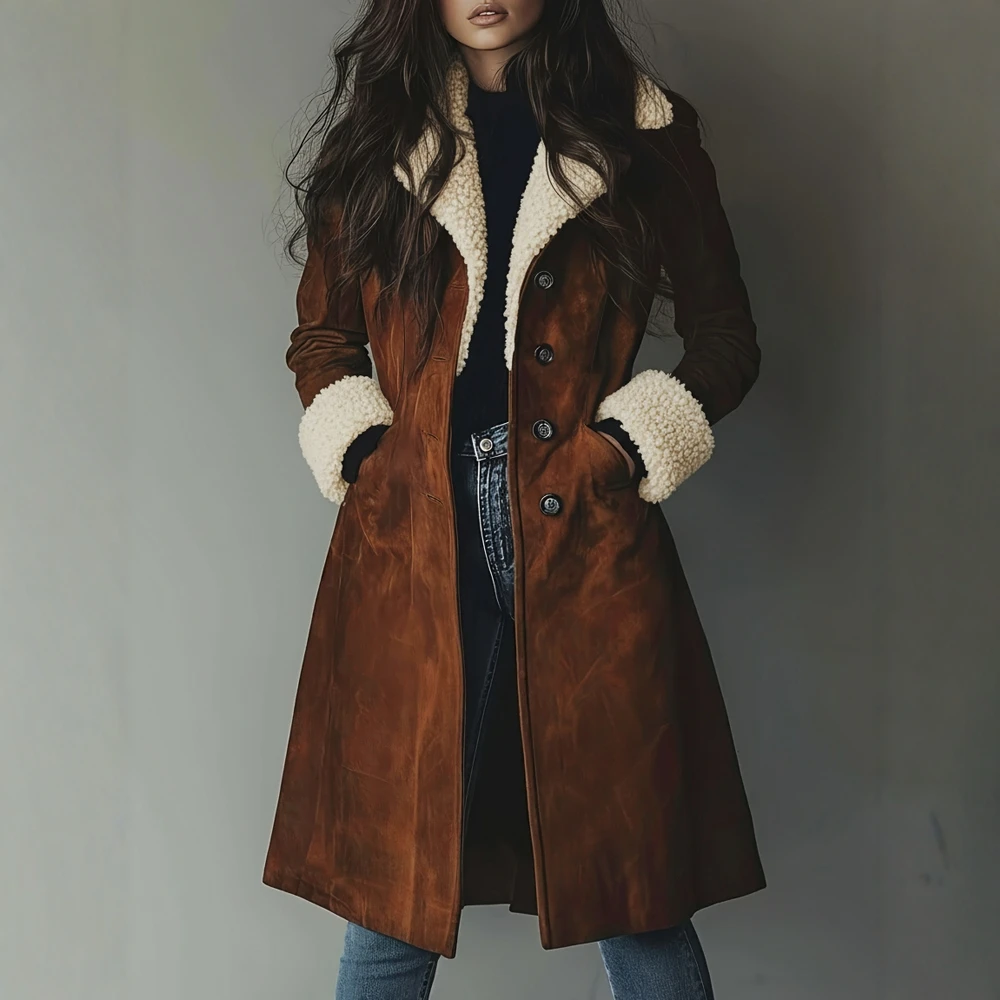 

Повседневное пальто на пуговицах на весну и осень, женская модная верхняя одежда