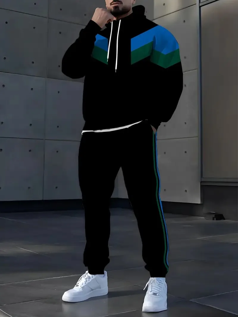 

The new men's set for Spring and Autumn 2025 features a casual fashionable soft and comfortable 3D pattern print