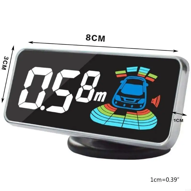 مستشعر وقوف السيارات الذكي B5xD 4 مسبار في الأمام والخلفية الكاميرا الصوتية الحقيقية صوتية لمسافة سم #6