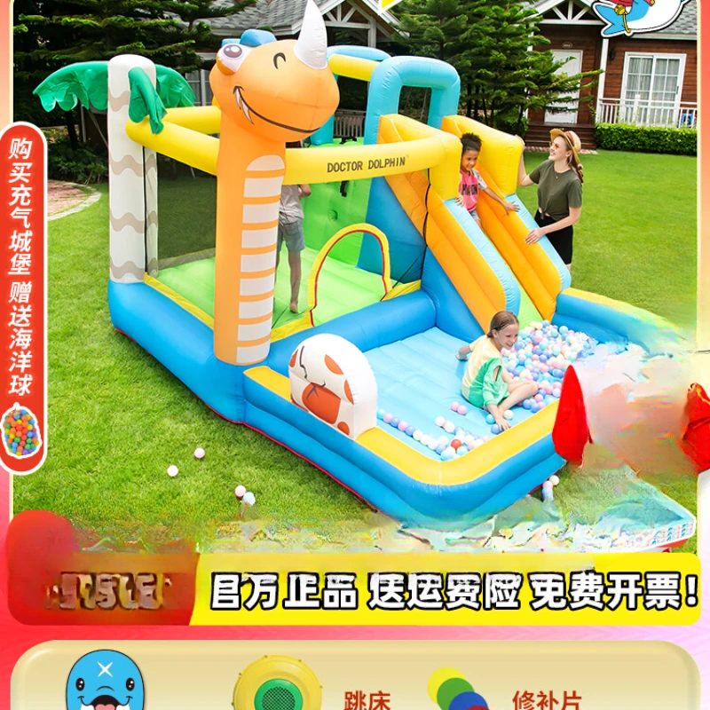 Children's bouncy castle family indoor small trampoline household outdoor large slide naughty castle