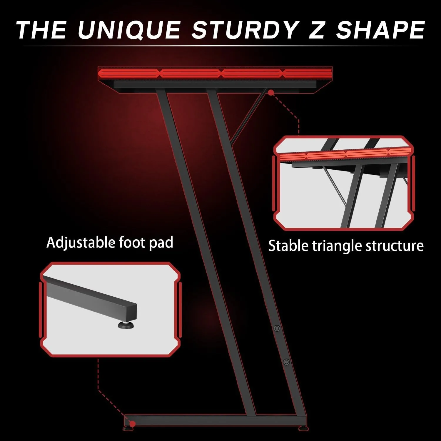 L Shaped Gaming Desk Computer Corner PC Desk Table with Large Monitor Riser Stand for Home Office Writing Workstation (47 Inch)