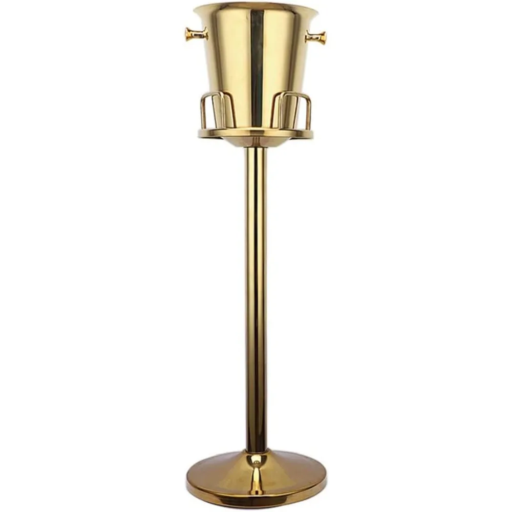 

Ice Bucket with Stand, Stainless Steel Champagne Bucket Wine Cooler Ice Chiller for Cocktail Bar, Wine, Home Bar Accessories, Pa