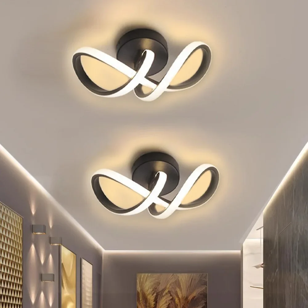 أضواء السقف الممر LED الثريا الحديثة ثلاثة ألوان مصباح الحد الأدنى مصابيح لغرفة النوم ضوء سطح تركيب غرفة الطعام