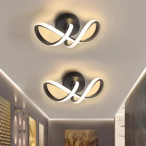 Plafoniere per corridoio a LED Lampadario moderno Lampada a tre colori Lampade minimaliste per camera da letto Installazione superficiale leggera Sala da pranzo