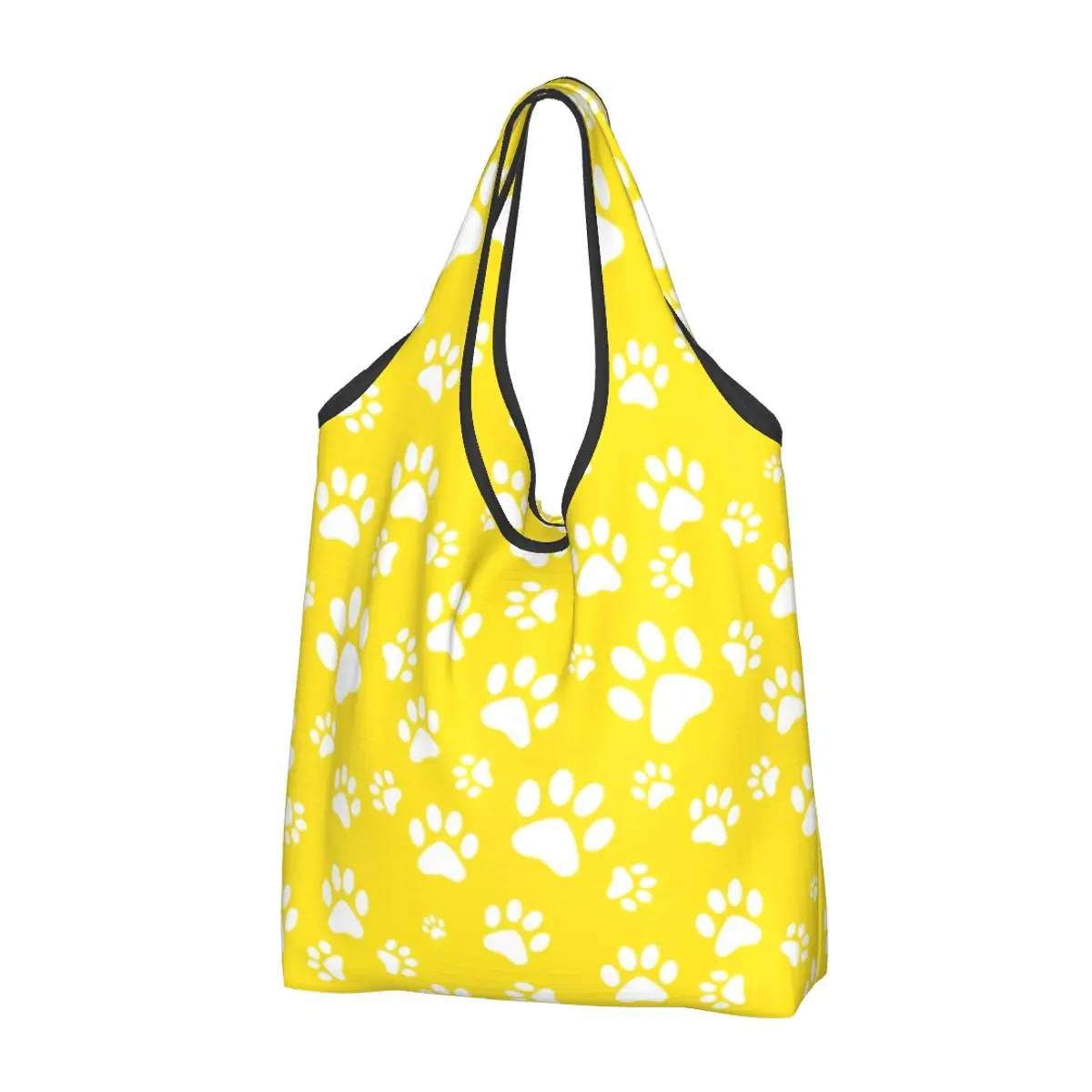 Reusable Pet Dog Paw Pattern Shopping Bag Women Tote Bag Portable Animal Footprint Gift Grocery Shopper Bags