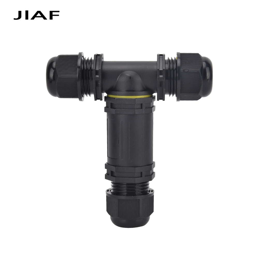 IP68 M25T Waterdichte Connector T-type Draad 3-weg 2/3/4/5Pin Schroefverbinding Soldeerloos Voor 5-14mm Kabel Elektrische Aansluitdoos