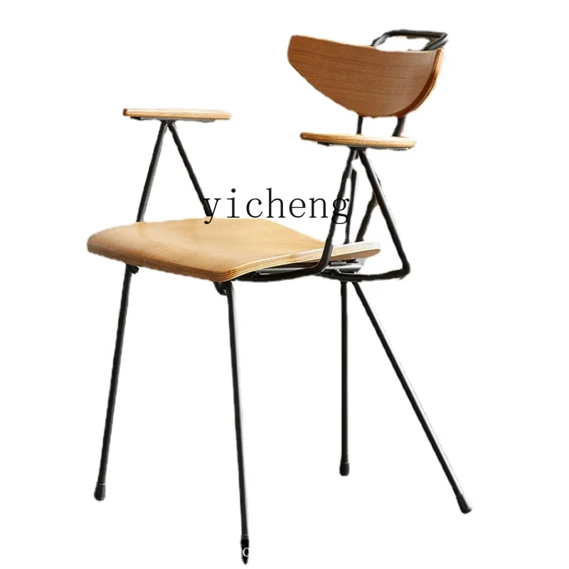 

ZC Modern Minimalist Iron City Creative Restaurant Leisure Armchair Dining Chair