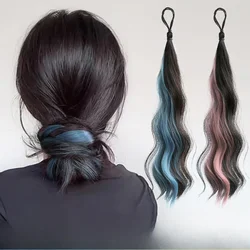 50cm Gradient Self-Winding Ball Head Wig Hair Bundle for Women Girls Hightlight DIY Bun Hair Bundle To Increase Hair Volume Bud