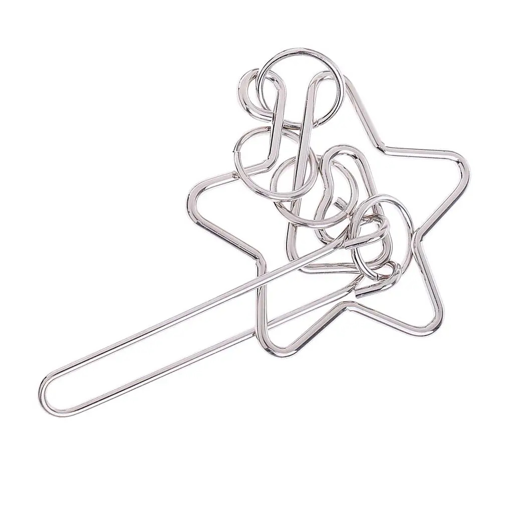 클래식 금속 링 잠금 퍼즐 게임 IQ&EQ 두뇌 티저 장난감 교육 선물