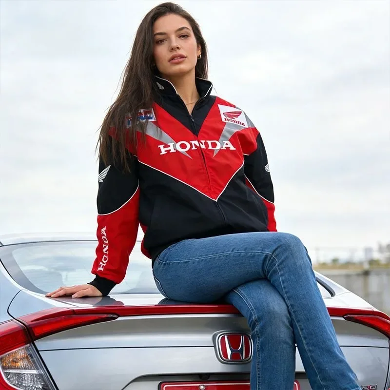

Honda Motorcycle Jackets Outdoor Windbreaker Waterproof Coat Unisex Racing Jacket for Honda Civic Accord CRV Fit Jazz Mugen