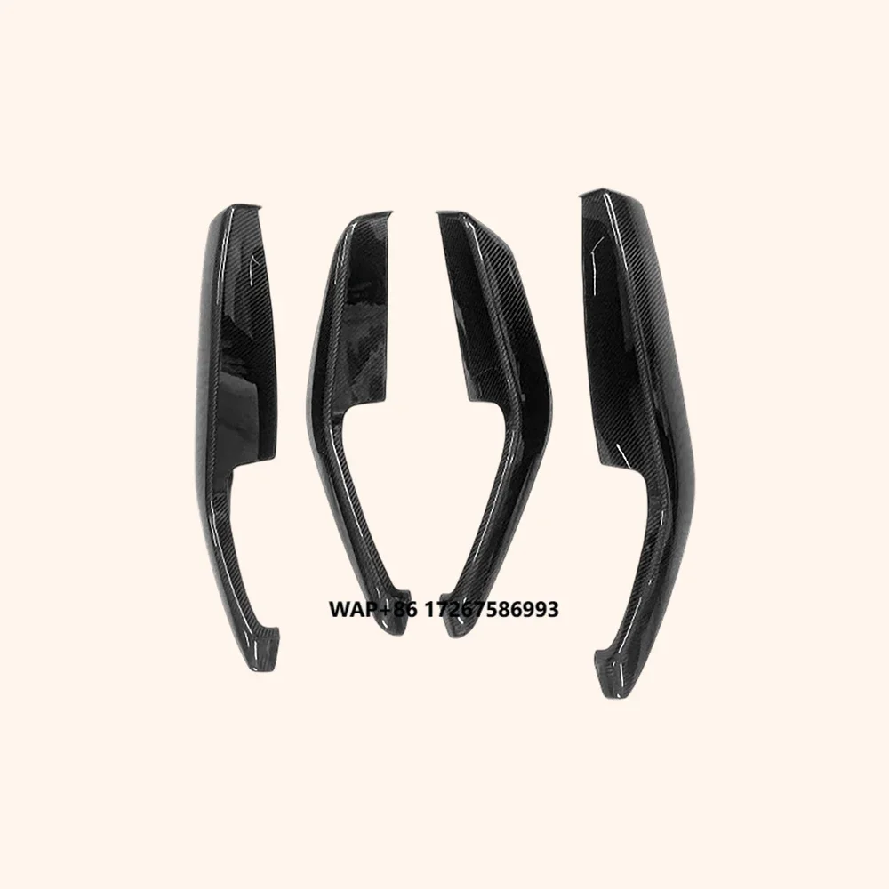 

For Model Y 2025+ Dry Carbon 4-Piece Interior Door Handle Trim Cover Set